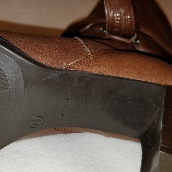 Carisma Leather Pull-On Boots Change Calf to Ankle Brown 7 1/2 Made in Italy - Picture 9 of 12